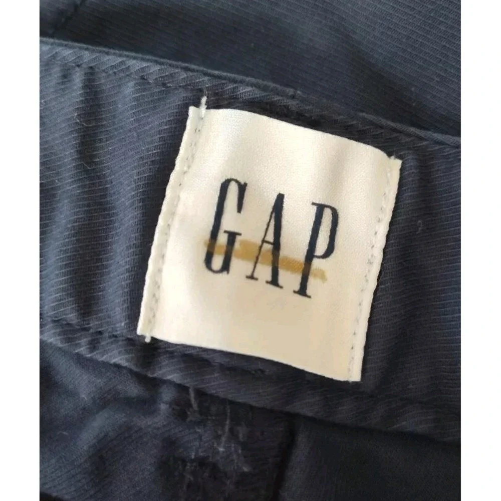New Gap Size 14 Tall Pants Cropped Wide Leg High Rise Stride Navy‎ Chinos Preppy - Picture 6 of 9